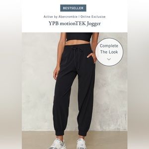 Abercrombie Short Petite Size Small Black Joggers NWOT YPB motion TEK Jogger